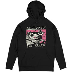 Live Fast Eat Trash Fast Food Eating Garbage American Bintage High Street Hoodie