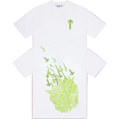 Trapstar Neon Green Multi-T Explosion Tee - White