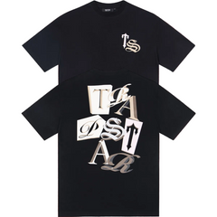 Trapstar Collage Card Alphabet Graphic Tee - Black