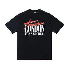 Trapstar London Secret Script & Block Logo Tee - Black/Red