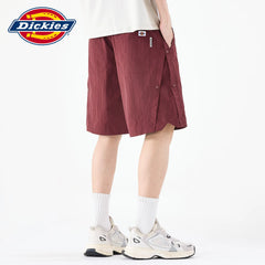 Dickies Emperor Cool Summer Wine Red Wide Leg Casual Shorts for Men, Thin, Loose, Straight Leg, Five Cent Shorts Y
