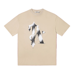 Trapstar Metallic Interlocked "TA" Graphic Tee - Sand/Khaki