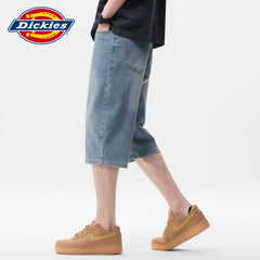 Diesel Dickies Thin Wash denim shorts for men's summer straight leg cropped pants Y