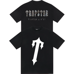 Trapstar Camo Fill Gothic Logo & Arch Tee - Black