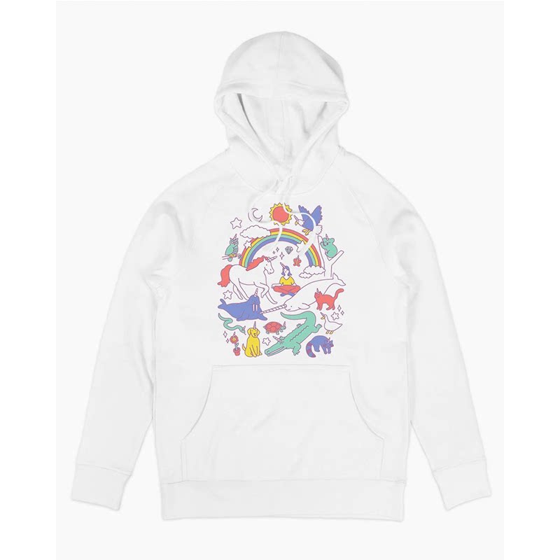 New UNICORNS unicorn niche classic simple European and American style vintage hoodie