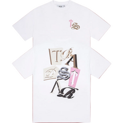 Trapstar Collage Card Alphabet Graphic Tee - White