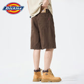 Dickies Emperor Cool Suitable American Retro Splicing Cowboy Shorts for Men Summer Loose Thin Wide Leg Pentagram Pants Y