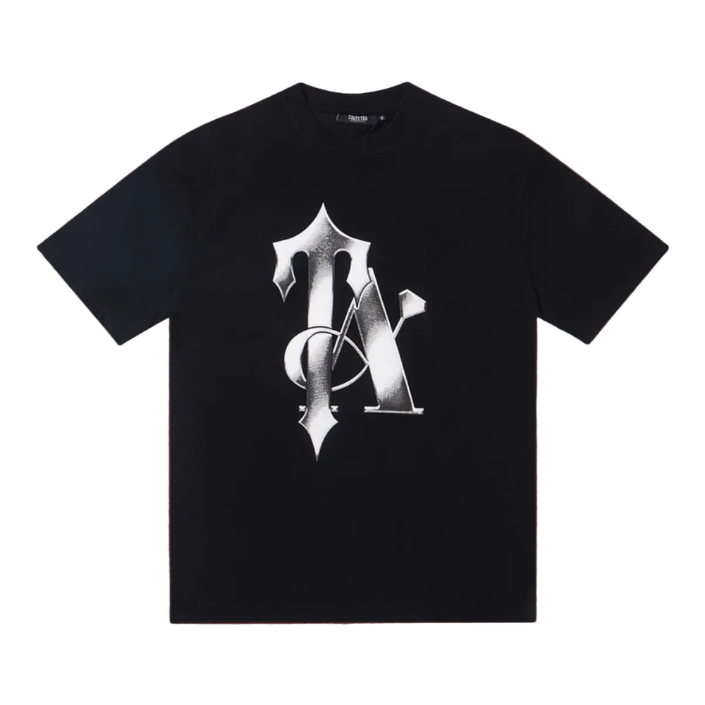 Trapstar Metallic Interlocked "TA" Graphic Tee - Black