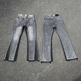 GALLERYDEPT denim bell bottoms washed and distressed patchwork jeans unisex clean fit