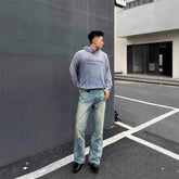 ERD melancholic rich second-generation 25s retro washed knife cuts through holes to make old, burns embroidery stickers, micro flared jeans