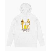 Egyptian style illustration party simple American retro straight spray white thick 380g cotton high street hooded sweatshirt