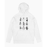 PENGUINS Penguin Illustration European and American Simple Direct Spray Printed American Men's High Street Vintage Hoodie