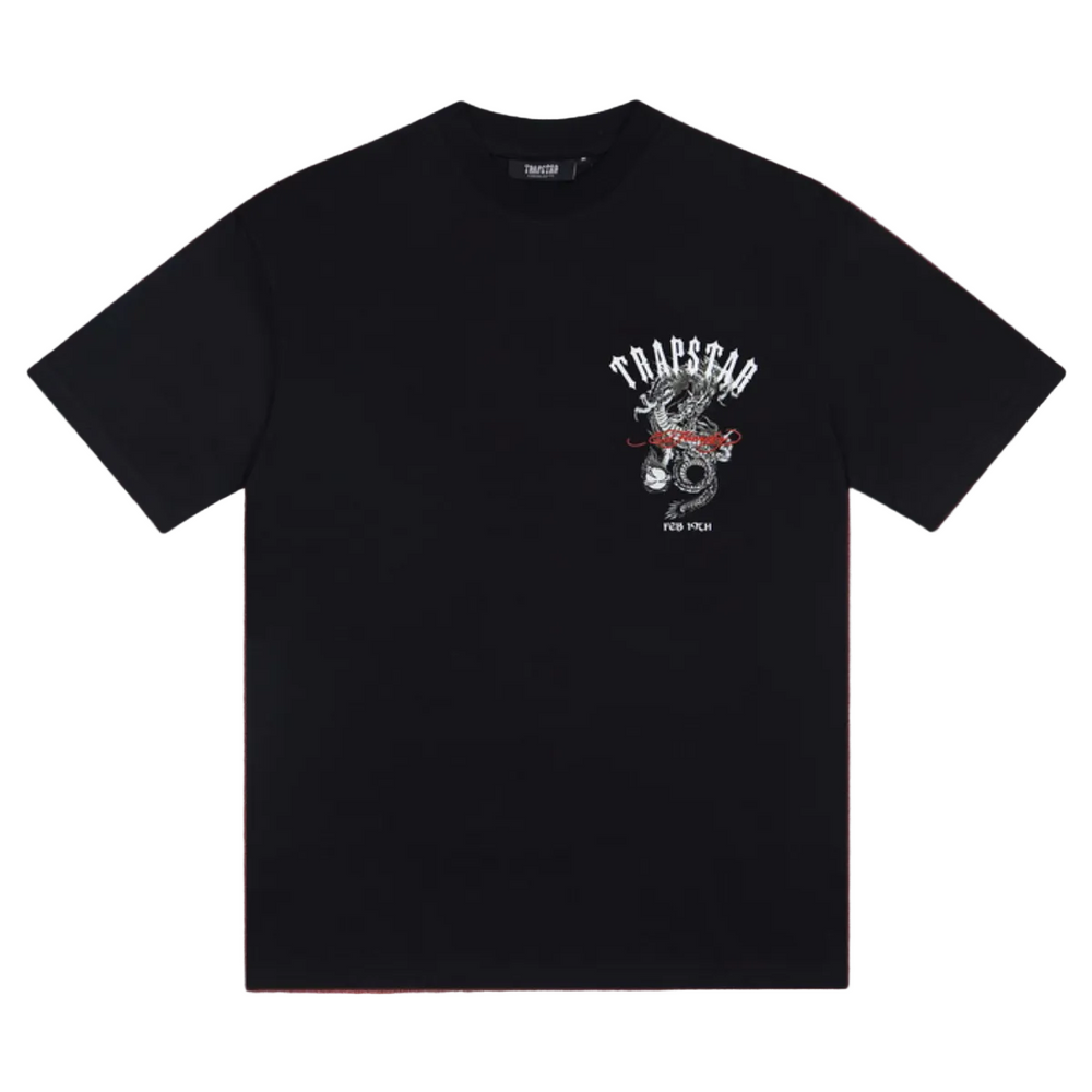 Trapstar Small Dragon & Arch Logo Graphic Tee - Black