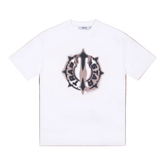 Trapstar Spiked Circle "T" Graphic Tee - White/Khaki