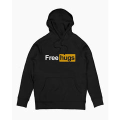新款FREE HUGS抱抱团活动 经典简约美式古着高街vintage连帽卫衣