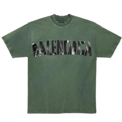 Balenciaga New Tape Type T-Shirt in Green