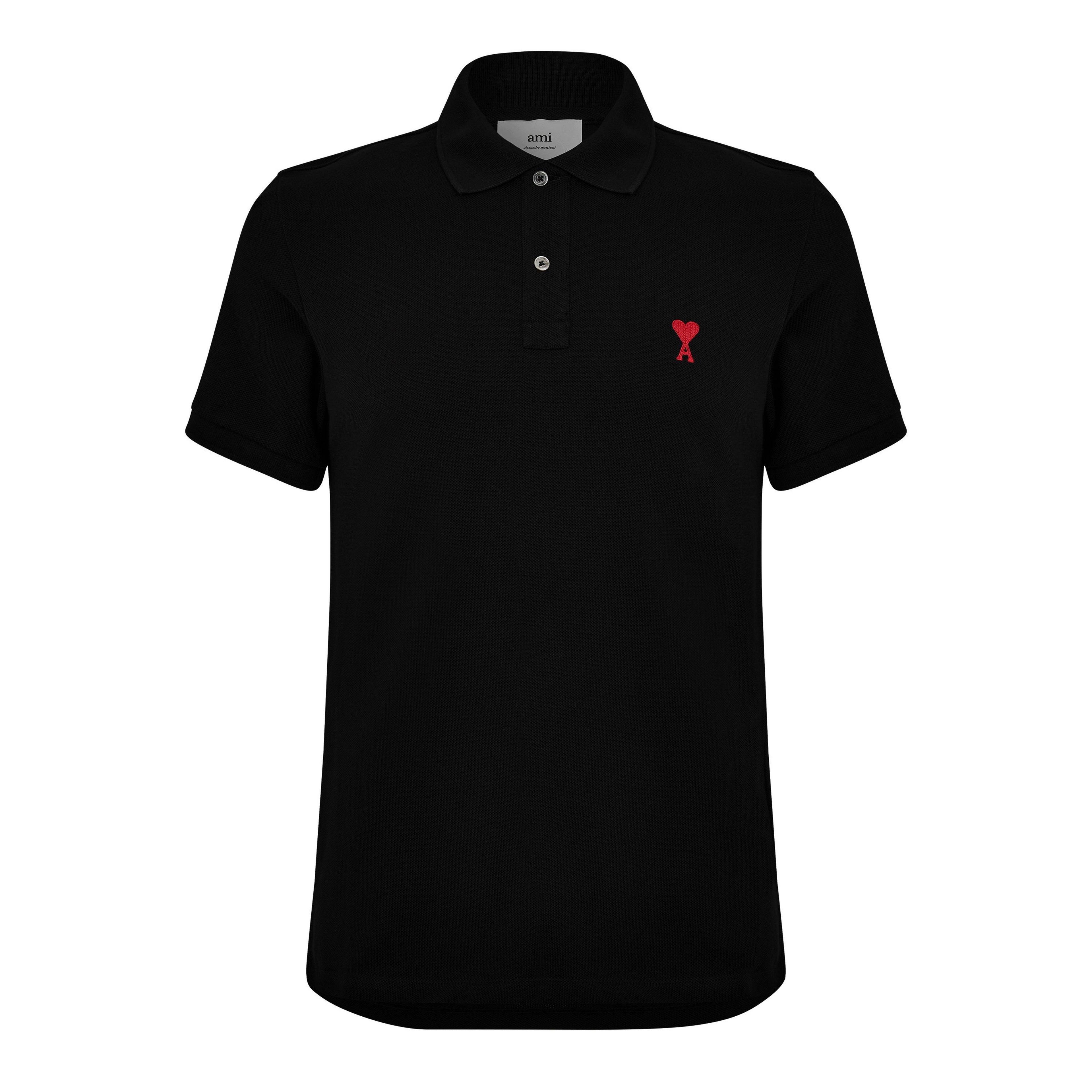 [Ami Paris] Red Ami De Coeur Polo Shirt
