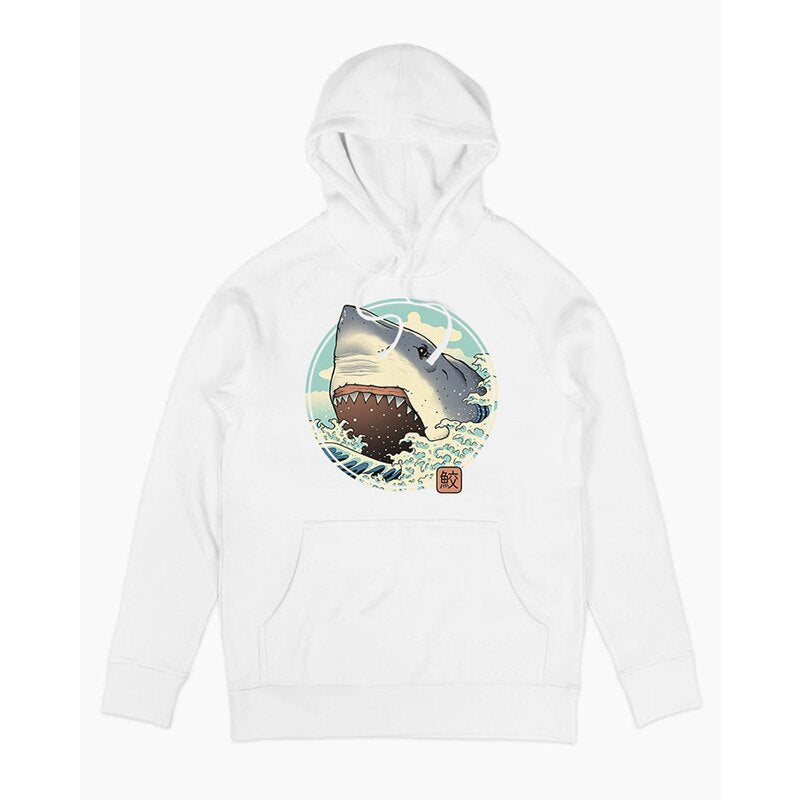 THE GREAT SUSHI WAVE寿司大浪潮 美式复古高街vintage连帽卫衣