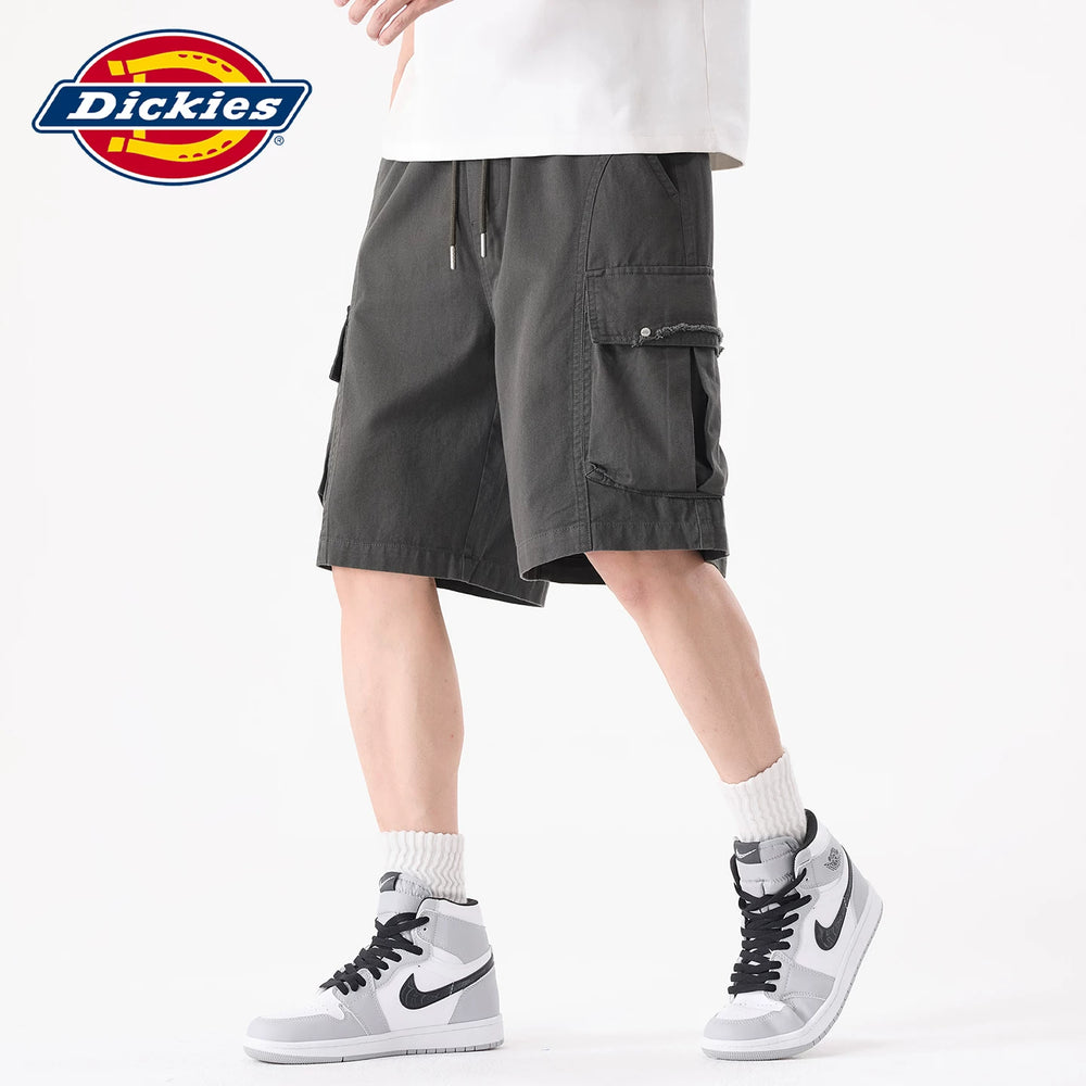Dickies Cool Summer New Loose Straight Casual Shorts Men's Work Clothes Thin Drawstring Pentagram Pants Y
