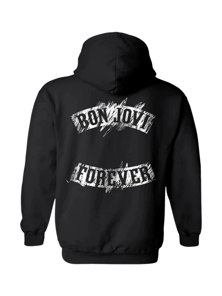 2025 New Bon Jovi American Retro Back Picture Heavy Cotton Warm Men's Hoodie Hoodie