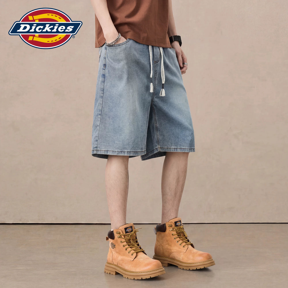 Dickies帝酷适牛仔短裤新款男复古休闲潮流时尚宽松垂感直筒裤子M