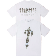 Trapstar Camo Fill Gothic Logo & Arch Tee - White