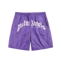 Palm Angel quick drying fabric Angels letter print men's and women's summer thin shorts casual five quarter pants (2)