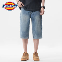 Diesel Dickies Thin Wash denim shorts for men's summer straight leg cropped pants Y