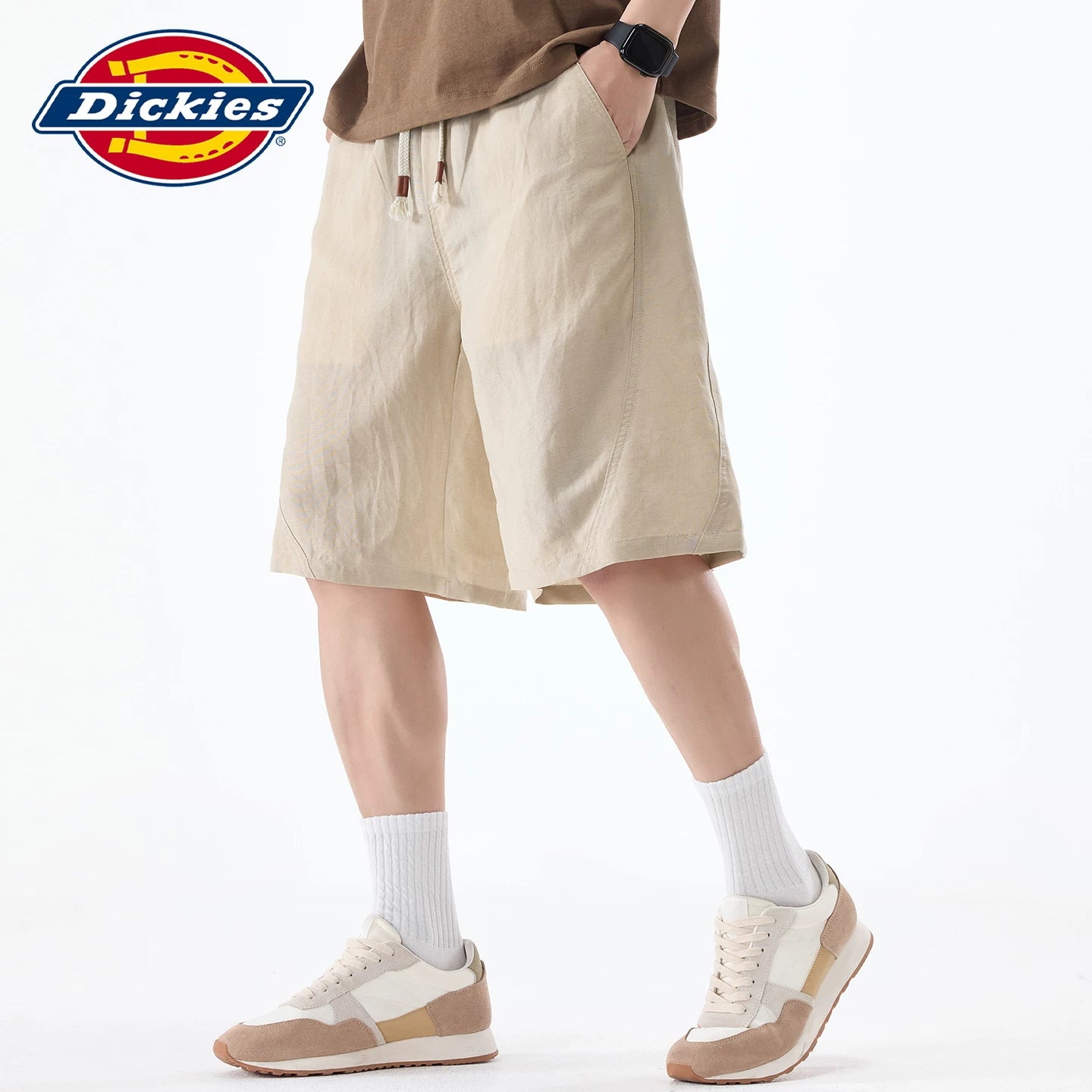 Diesel Dickies men's casual shorts summer thin linen straight leg five quarter pants Y