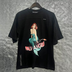 Palm Angel Headless Bear Fish Men's Round Neck T-shirt Angels Summer Loose PA Top Hoodie Short Sleeve (2)
