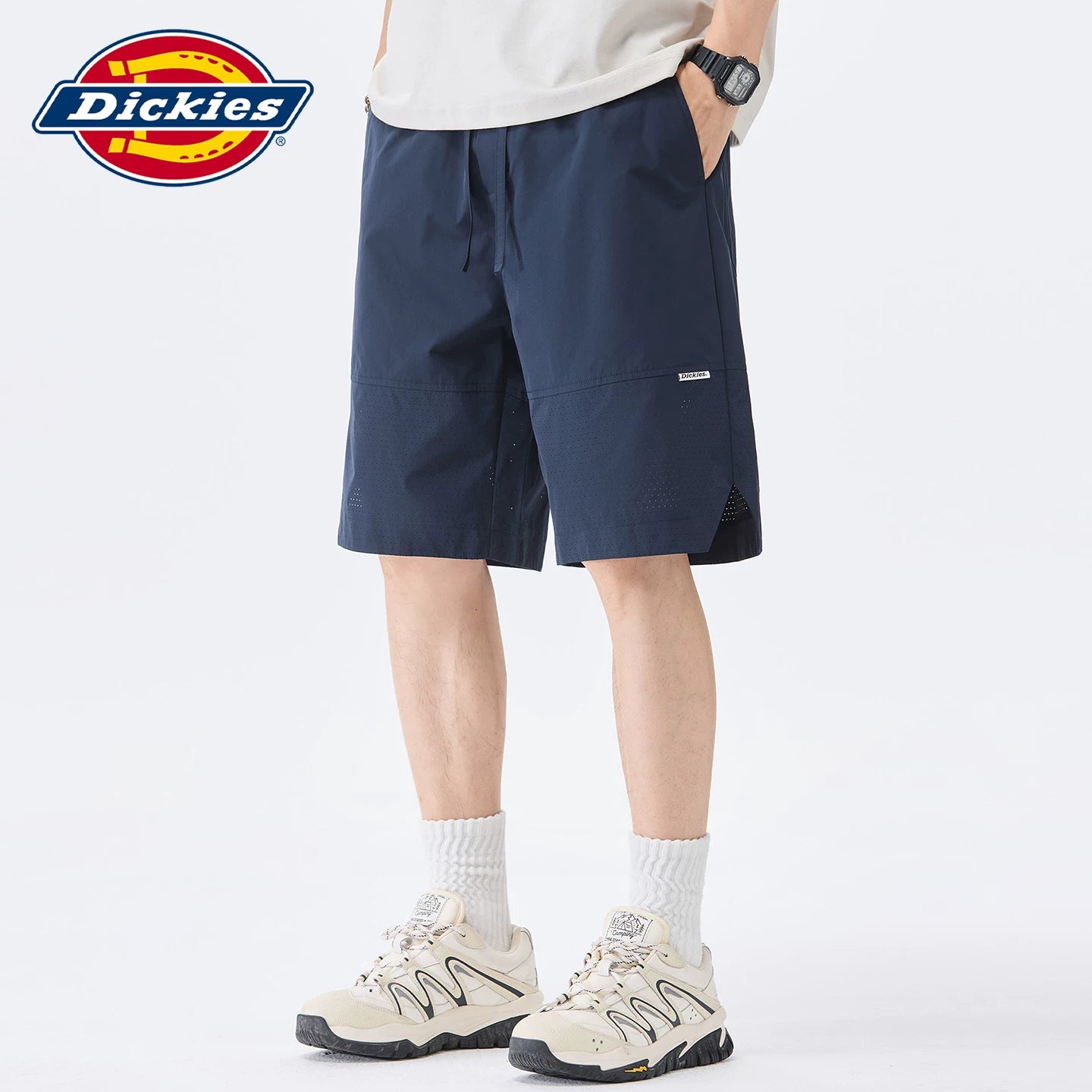 Dickies Cool Men's Five Leg Pants Summer New Mesh Thin Loose Straight Drawstring Casual Shorts Y