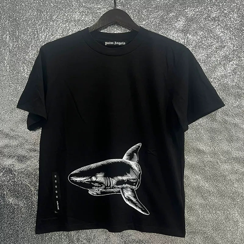 Palm Angel Headless Bear Fish Men's Round Neck T-shirt Angels Summer Loose PA Top Hoodie Short Sleeve (10)