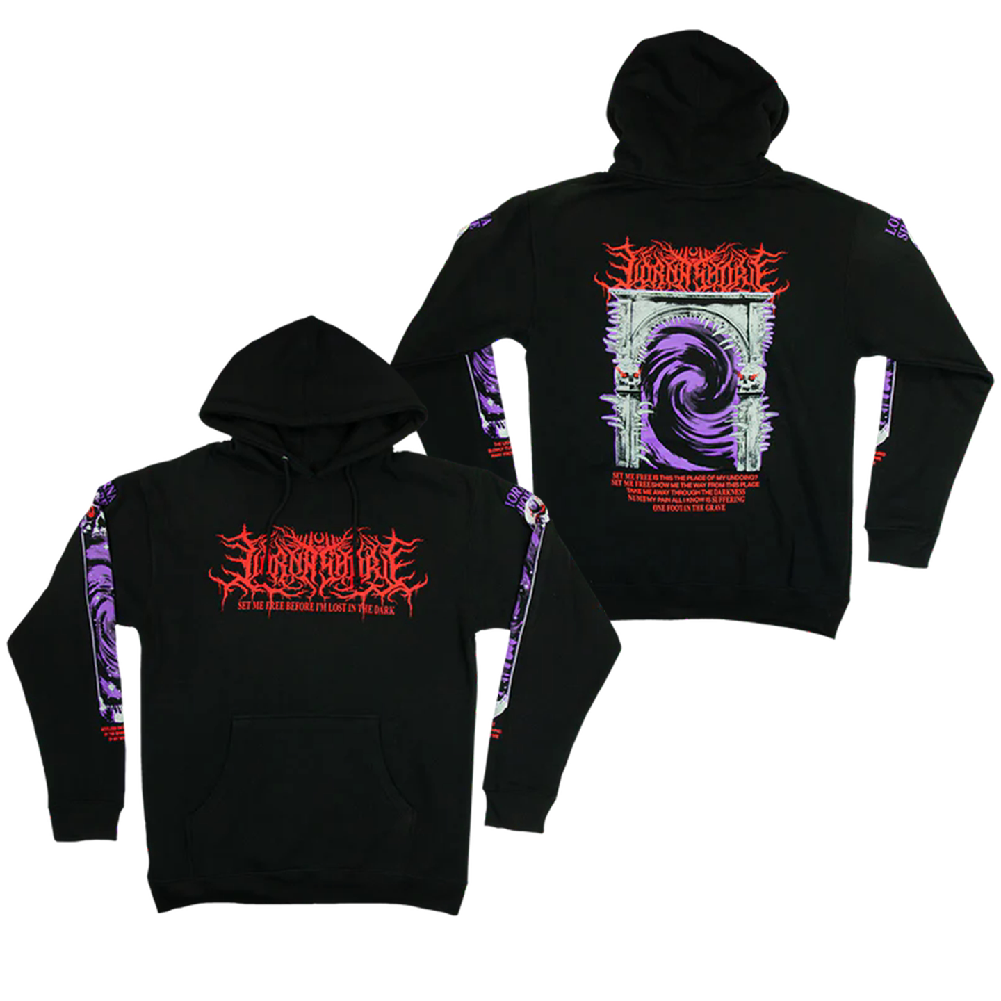 Lorna Shore Black Metal Rock Skeleton American Style Hoodie Sweatshirt Autumn