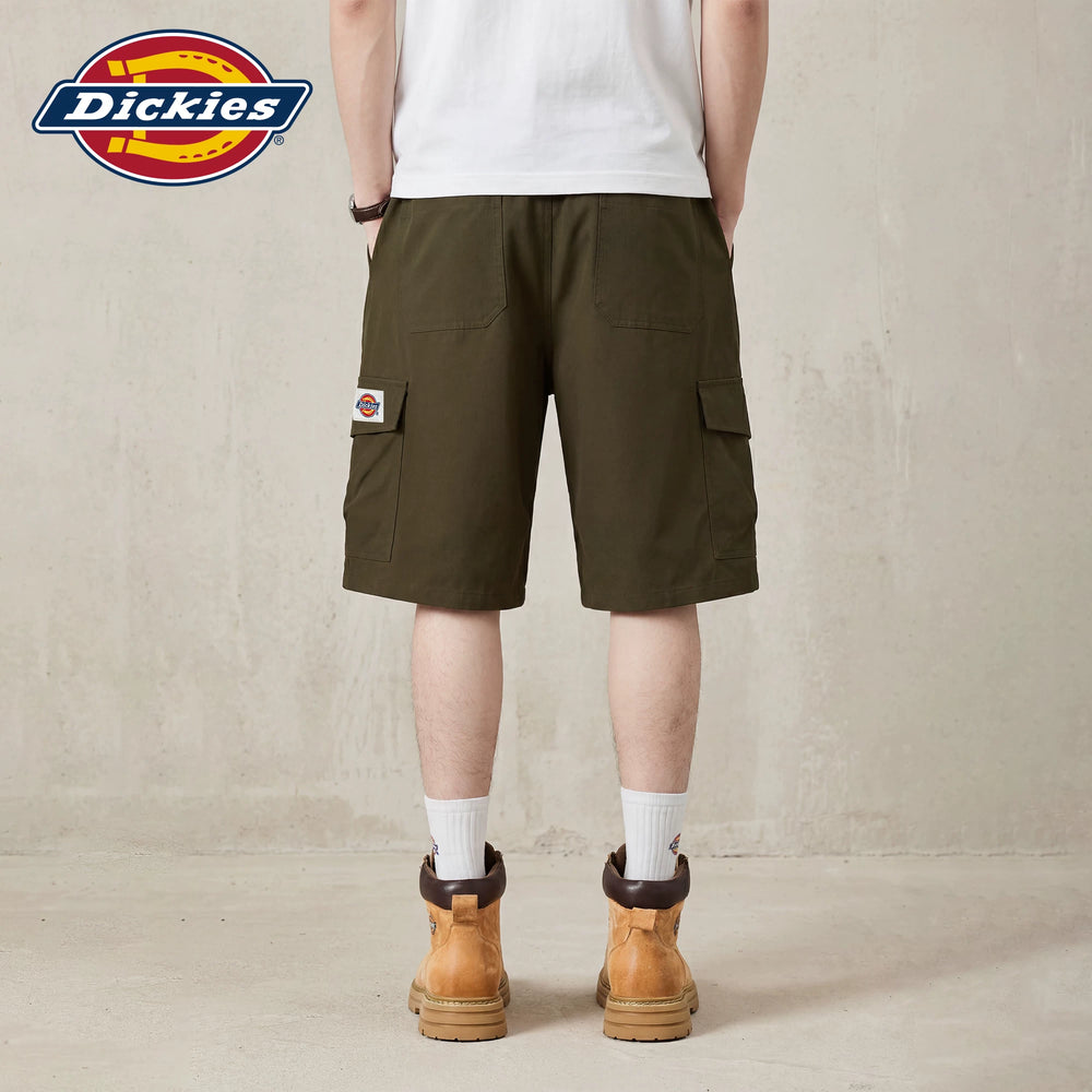 Dickies帝酷适绿色多口袋工装短裤男士夏季宽松直筒休闲五分裤M