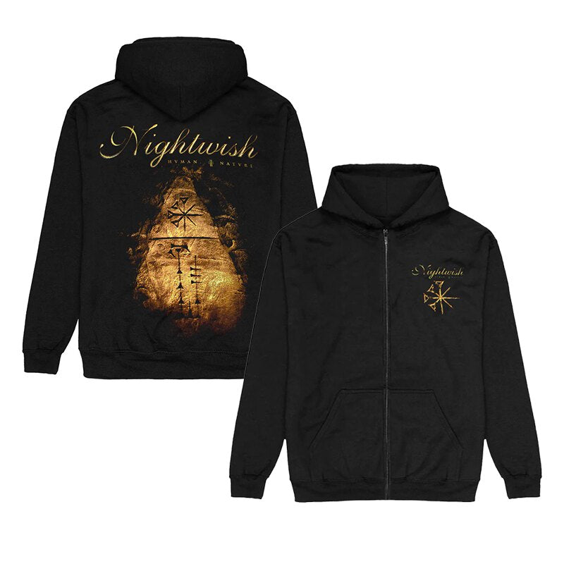 Autumn and Winter Finnish Symphony Metal Nightwish Band Nightwish American Digital Direct Jet Hooded Zipper Jacket