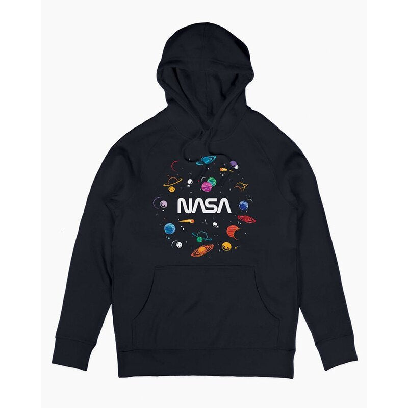 Autumn and Winter NASA PLANETS NASA Planet Europe and America Vintage High Street Loose Hoodie Hoodie