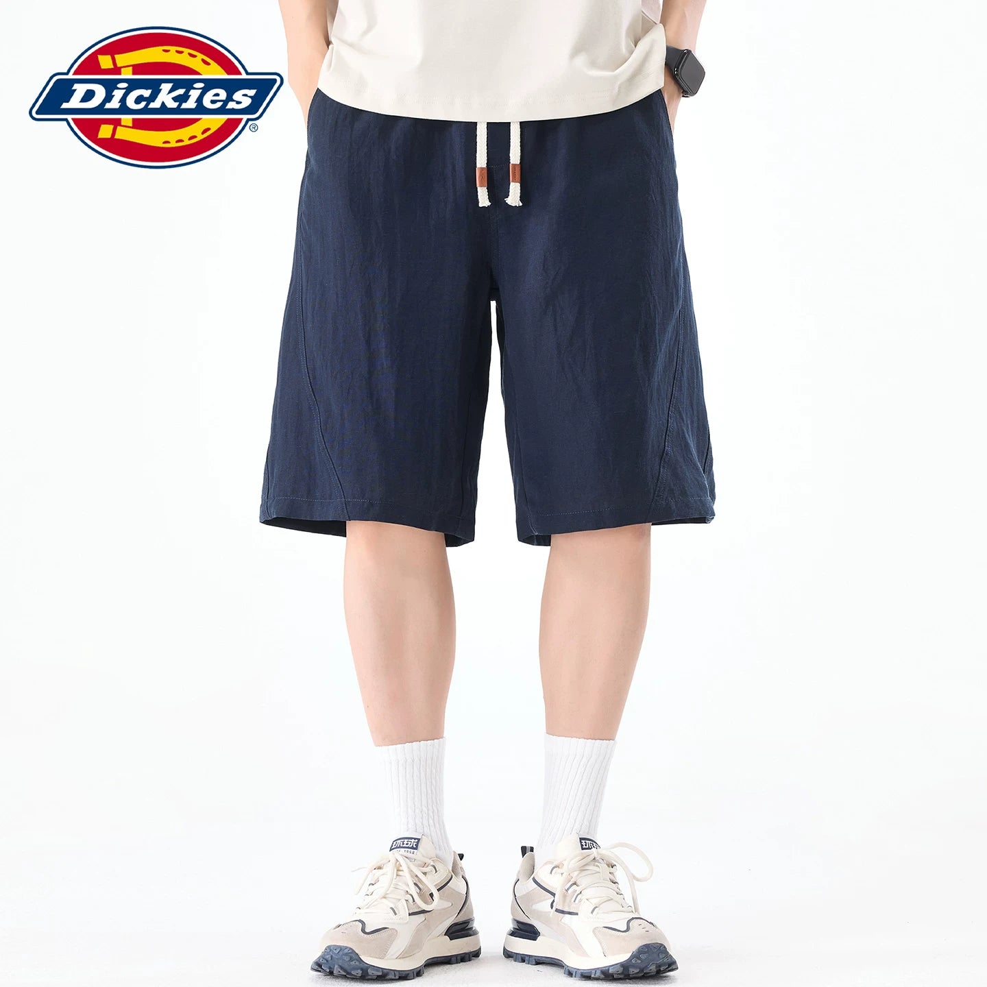Diesel Dickies men's casual shorts summer thin linen straight leg five quarter pants Y