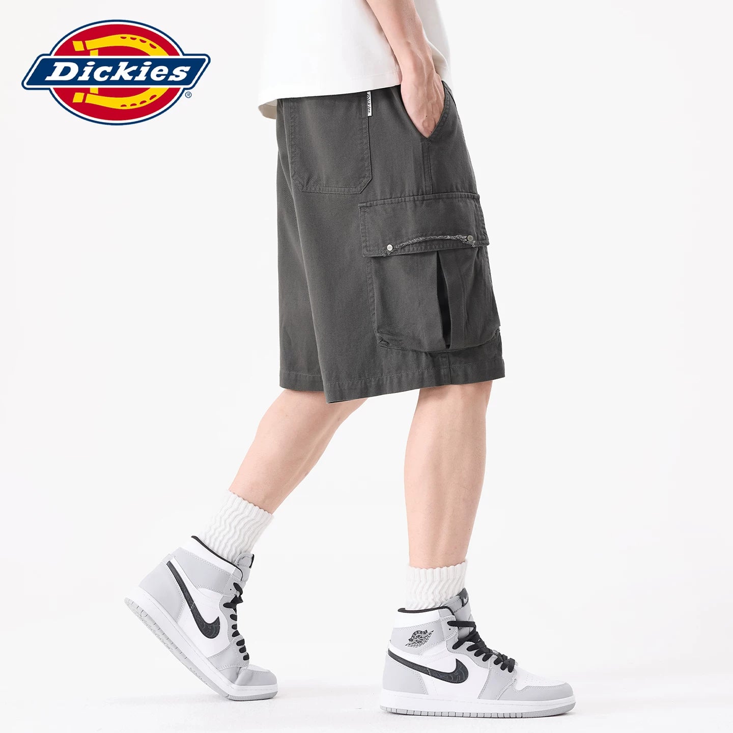 Dickies Cool Summer New Loose Straight Casual Shorts Men's Work Clothes Thin Drawstring Pentagram Pants Y