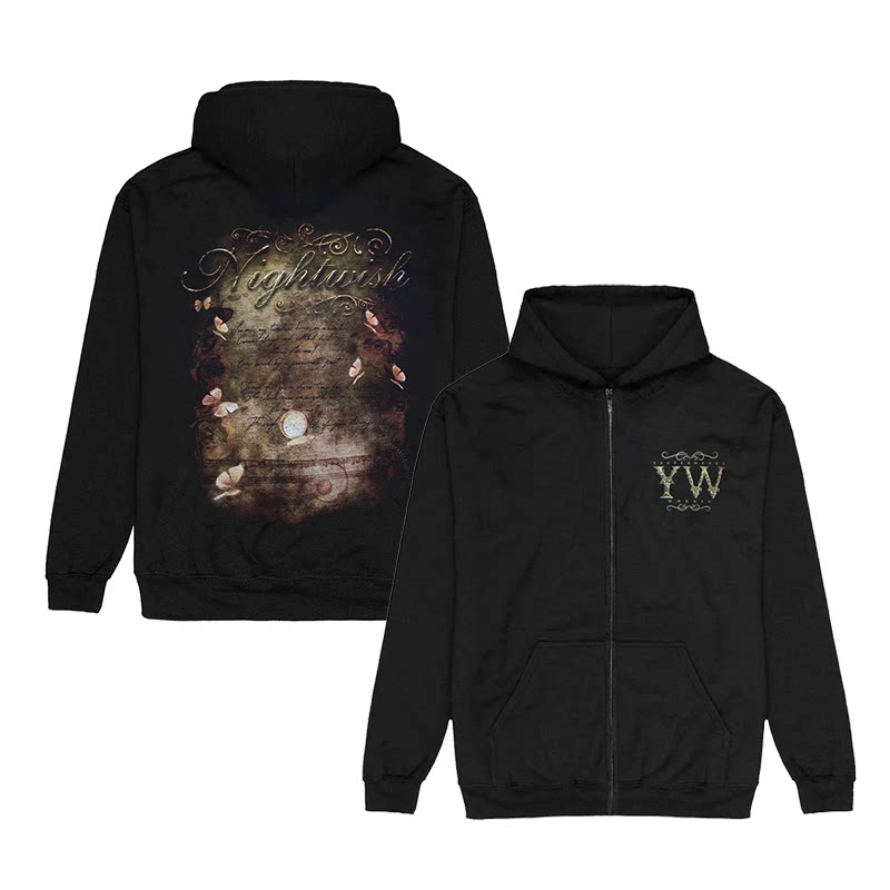 Autumn and Winter Finnish Symphony Metal Nightwish Band Nightwish American Digital Direct Jet Hooded Zipper Jacket
