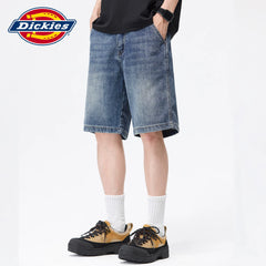 Dickies Emperor Cool Suitable American Retro Cowboy Shorts for Men in Summer, Loose Water Washed Thin Straight Leg Pants Y