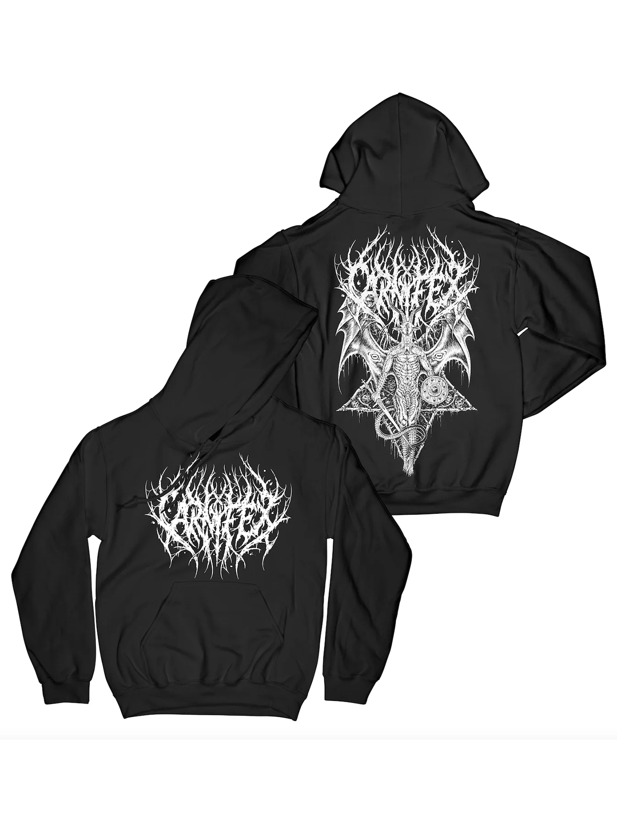 Carnifex Black Gold Dark Rock Series American Trendy Brand Cool Hip Hop Music Men's Hooded Hoodie Autumn
