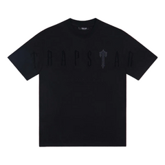 Trapstar Tonal Embossed Gothic Logo Tee - Black