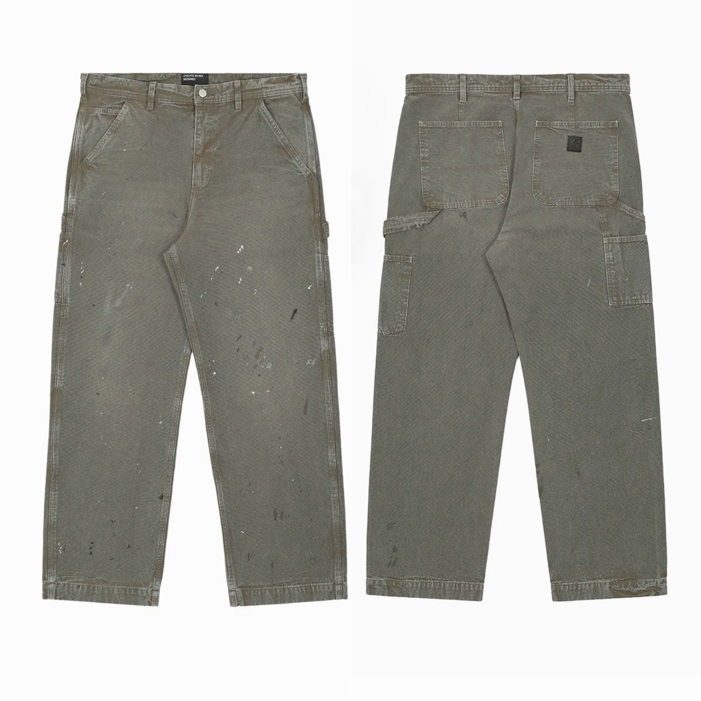 EnfantsRiches Deporimes new washed, knife cut, damaged, burned, slightly flared, worn, dirty jeans