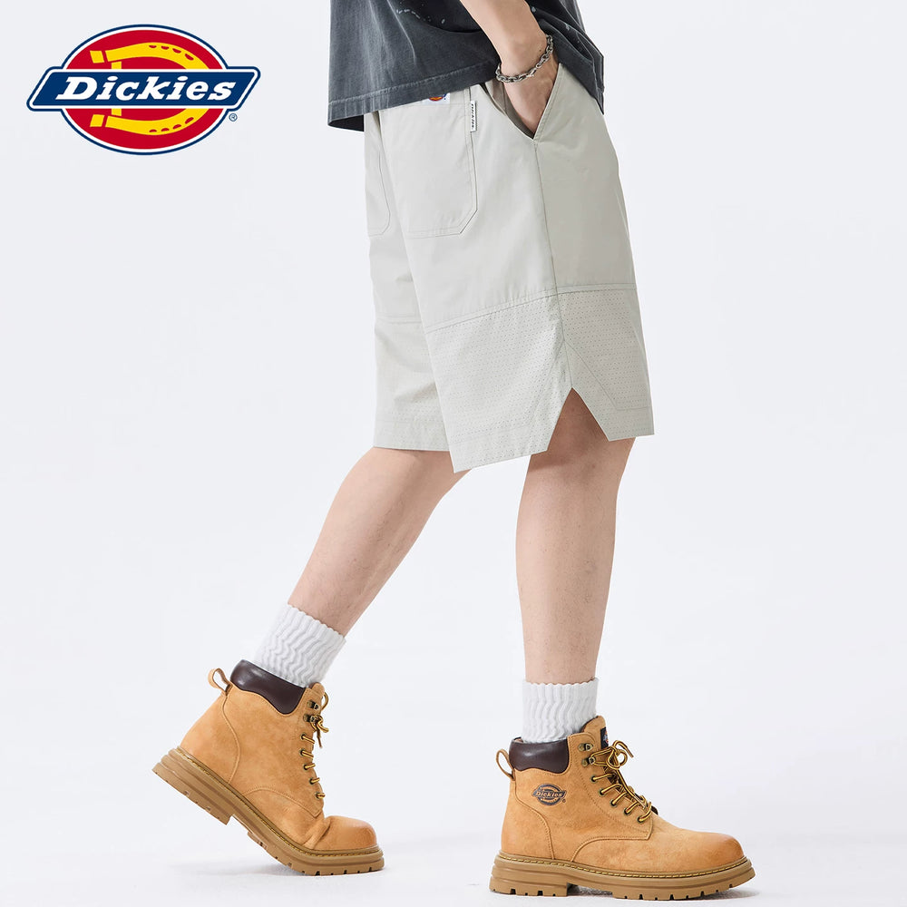Dickies Cool Suitable Drawstring Design Casual Shorts for Men Summer Loose Thin Straight Leg Trendy Brand Pentagram Pants Y