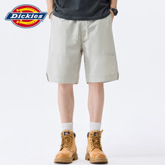 Dickies Cool Suitable Drawstring Design Casual Shorts for Men Summer Loose Thin Straight Leg Trendy Brand Pentagram Pants Y