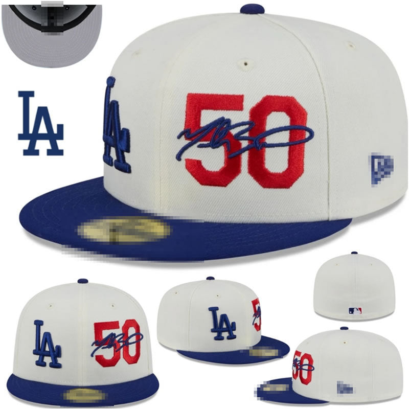 Big Four American League sports teams cross-border embroidered baseball cap size cap flat brimmed cap Dodger Yankees baseball cap (34)