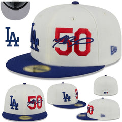 Big Four American League sports teams cross-border embroidered baseball cap size cap flat brimmed cap Dodger Yankees baseball cap (34)