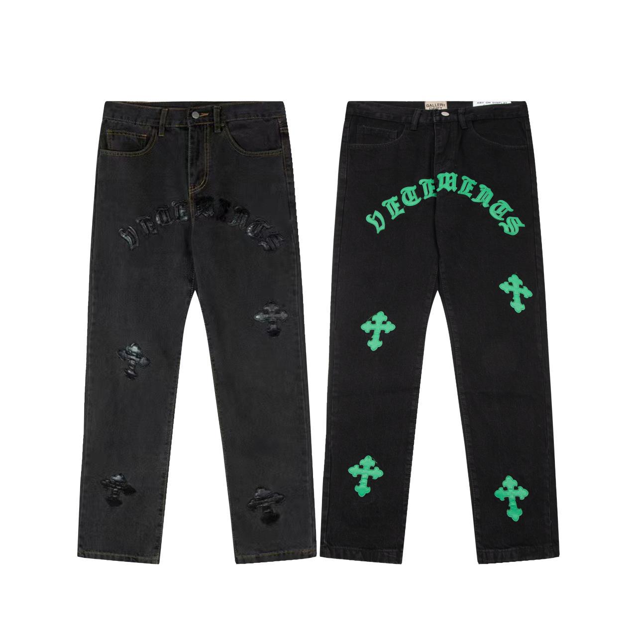 GALLERYDEPT European and American high street Vibe style splashed ink graffiti sticker skin leopard print loose washed straight leg pants