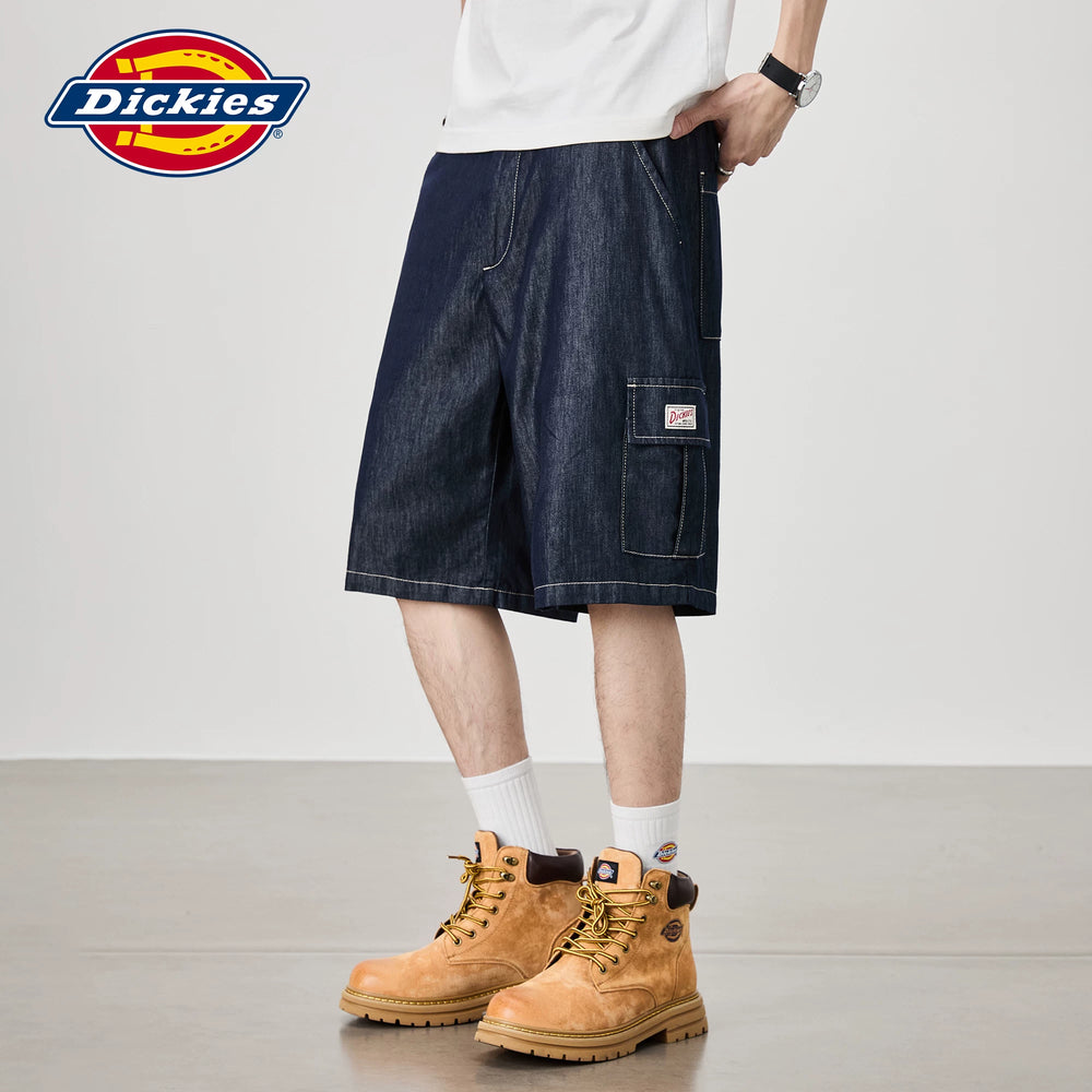 Dickies Emperor Cool Suitable Lyocell Denim Shorts Men's Summer Multi Pocket Casual Middle Pants Straight Leg Pants M