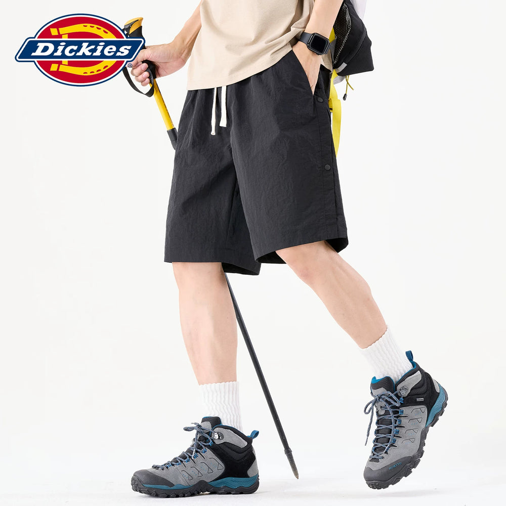 Dickies Emperor Cool Summer Wine Red Wide Leg Casual Shorts for Men, Thin, Loose, Straight Leg, Five Cent Shorts Y